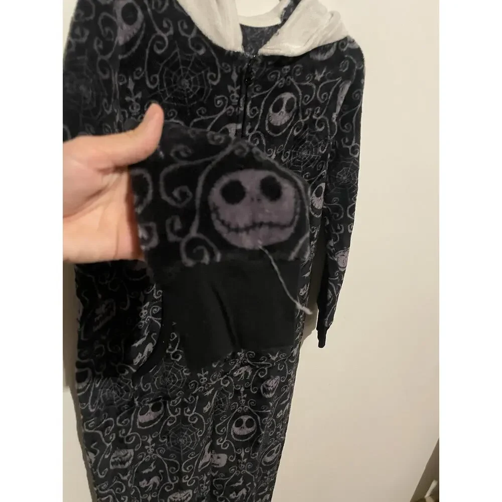 Nightmare Before Christmas Jack Skellington Suit Pajamas Halloween Costume Large - Picture 3 of 6